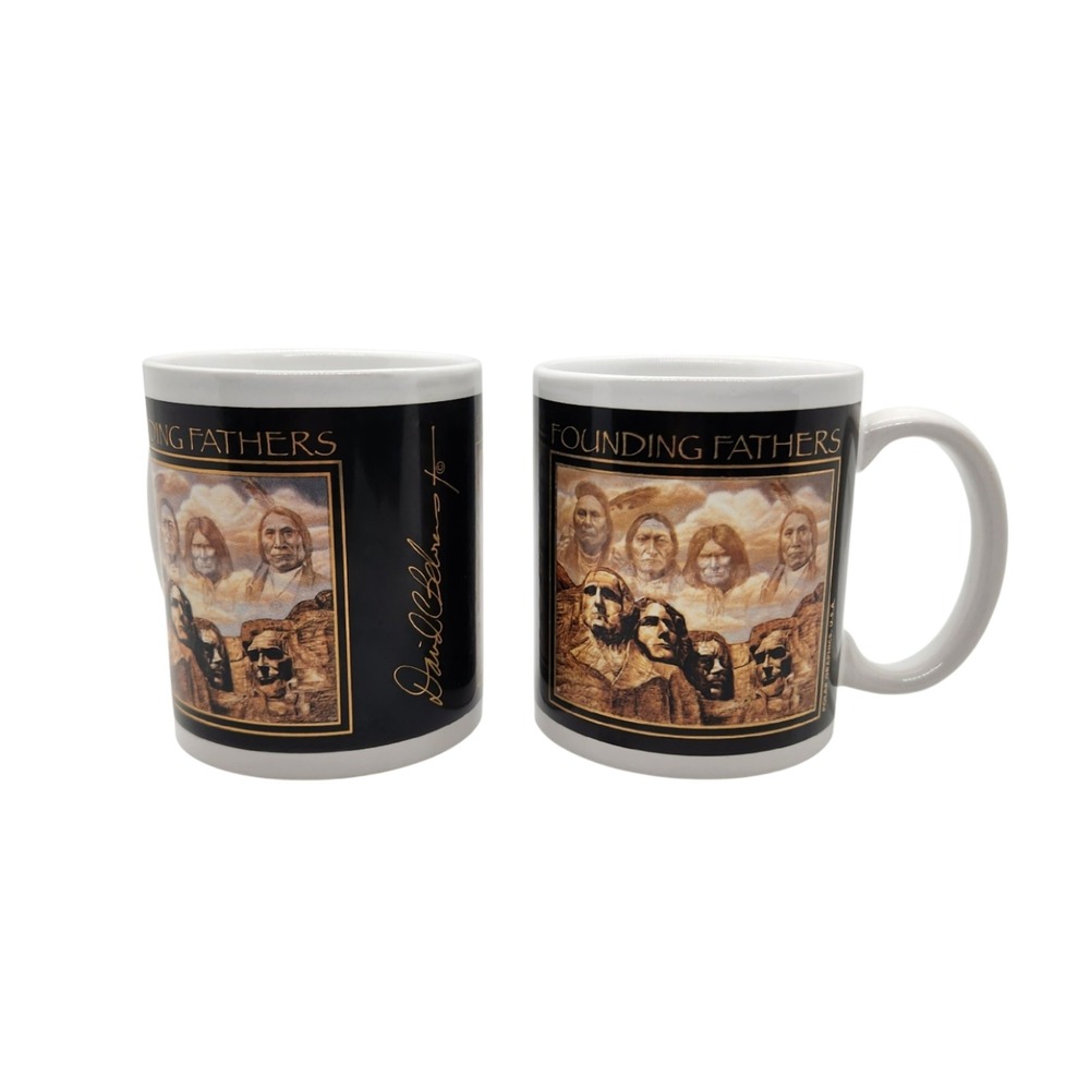 Polar Graphics David Behrens Founding Fathers Native American Coffee Mugs‎ Set 2
